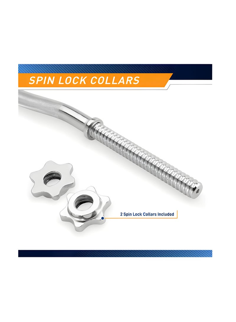 H PRO HM Sports 1.2M Super Curl Bar |Perfect for Bicep and Tricep Workouts - Image 4