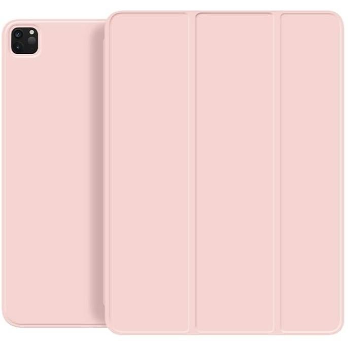iPad Pro 11-inch 2021 Case, Comfortable Frameless Magnetic Cover [Supports Wireless Charging & Pencil Pairing] iPad Pro 11 2021 2020 2018 Case - Pink, Faux Leather, Tablet Case