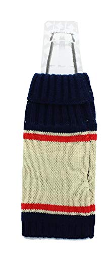 The Coop Knit Beer Bottle Cozy - "I Love Beer" (Navy/White/Red) - Image 3