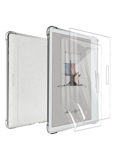 General Shell compatible Onyx Boox Go Color 7-inch (2024) + 2-piece screen protector, transparent TPU flexible anti-scratch shell, reinforced Angle, ultra-thin silicone anti-shock case  - Image 1