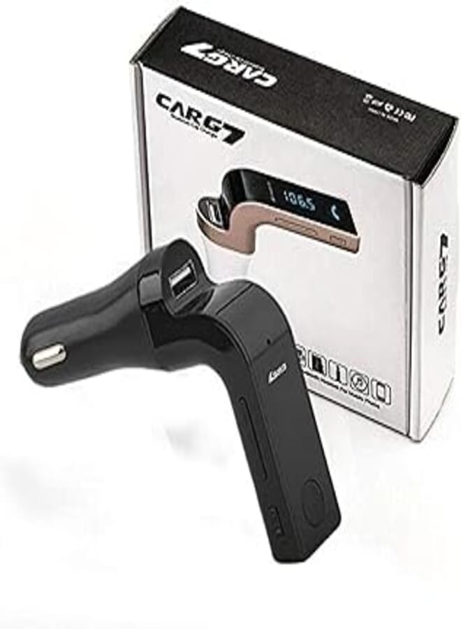 Carg7 Universal Car MP3 FM Transmitter Modulator Wireless Bluetooth compatible with smart mobile phone - black