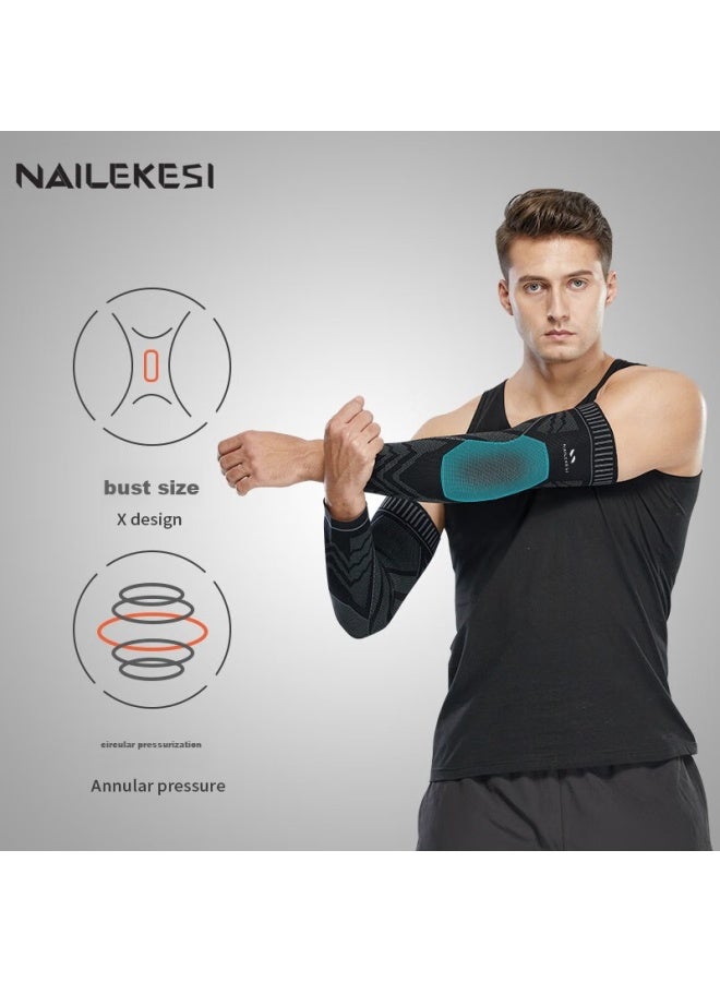 NAILEKESI N Nailikesi Sports Elbow Brace, Extended, Breathable, Compression, Specialized Protective Gear For Men And Women, Badminton And Basketball Elbow Guard, Joint Protection Sleeve, Size M - Image 1