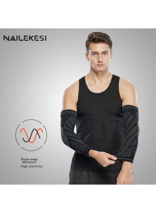 NAILEKESI N Nailikesi Sports Elbow Brace, Extended, Breathable, Compression, Specialized Protective Gear For Men And Women, Badminton And Basketball Elbow Guard, Joint Protection Sleeve, Size M - Image 4