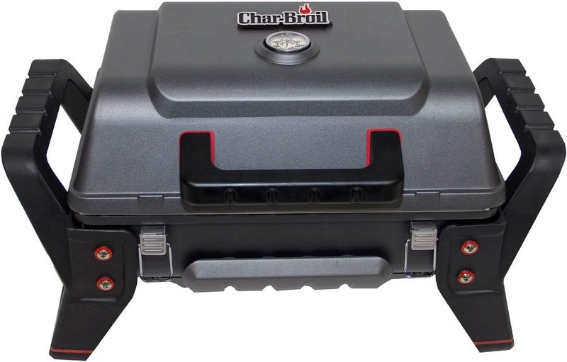 شاربرويل شواية Char-Broil X200 Grill2Go - شواية منزلية محمولة بتقنية التصوير بالأشعة تحت الحمراء الحقيقية (TRU-Infrared Technology)، لون رمادي مصنوعة من الألمنيوم المصبوب - Image 1