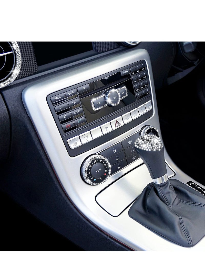 SYOSI 10 Sheets 8500 Pieces Bling Car Stickers DIY Car Decoration Sticker Self-Adhesive Car Stickers Glitter Rhinestones Crystal Gem Stickers for Car Window Craft Laptops Luggage Decoration (Silver) - Image 5