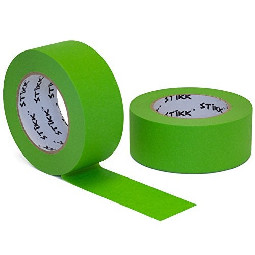 STIKK Painters Tape - 2pk Green Painter Tape - 2 inch x 60 Yards - Paint Tape for Painting, Edges, Trim, Ceilings - Masking Tape for DIY Paint Projects - Residue-Free Painting Tape - Image 1