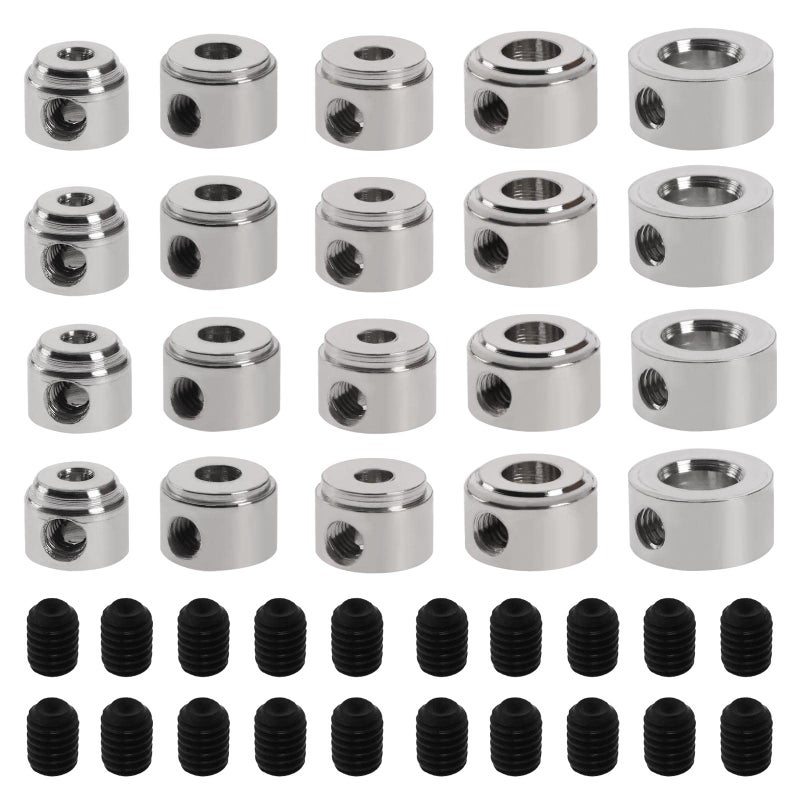 Create idea 20pcs RC Airplane Plane Landing Gear Wheel Stop Collar Copper Plated M2 M25 M3 M4 M5 Landing Gear Stopper RC Airplane Replacement Accessoires - Image 2