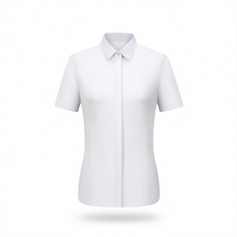 Women's Stretch Wrinkle-Free Fitted Blouse Office Work Shirt - Image 5
