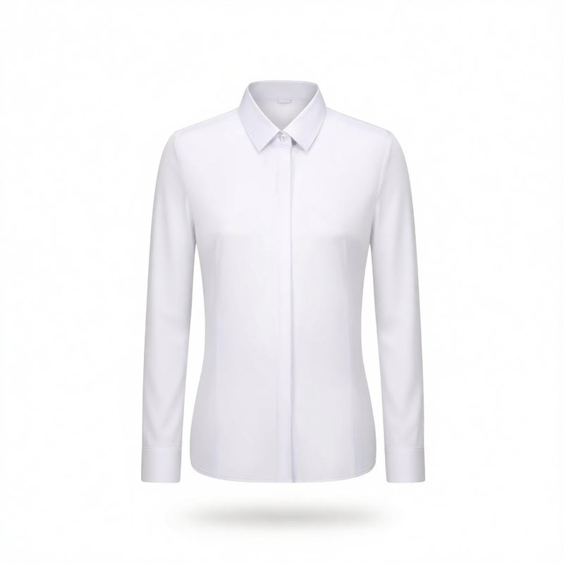 Women's Stretch Wrinkle-Free Fitted Blouse Office Work Shirt - Image 4