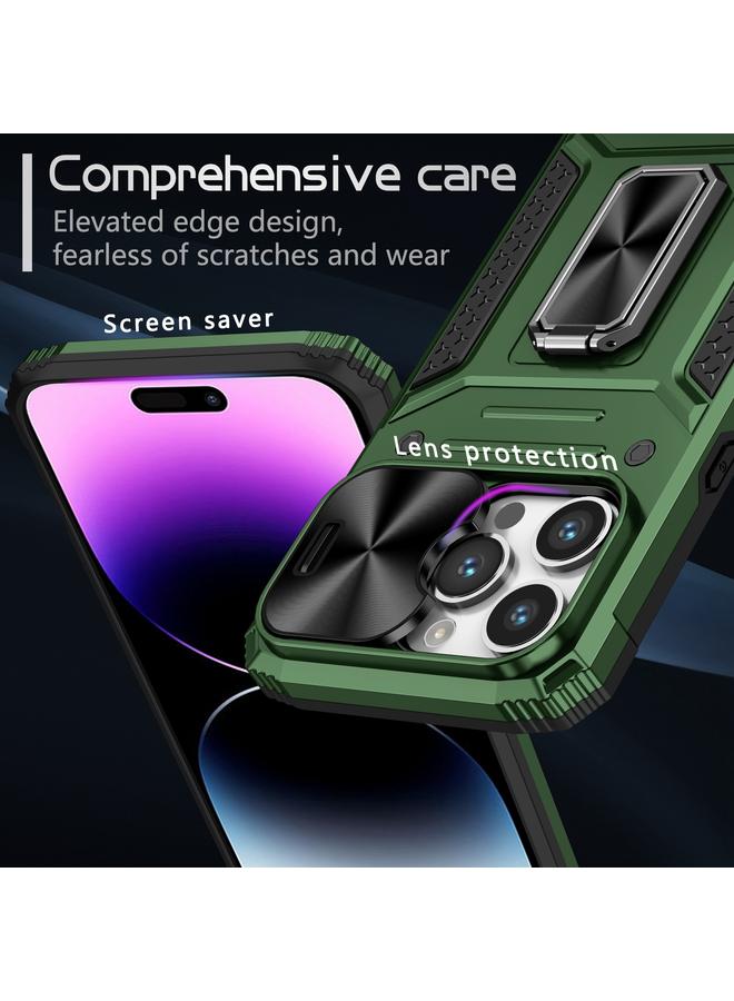 اس-توب جراب لهاتف iPhone 14 Pro Camshield Robot TPU Hybrid PC Phone Case - Image 4