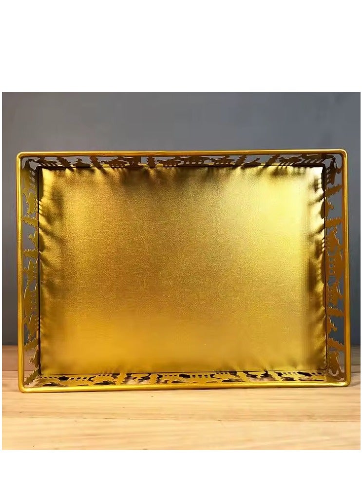 Ramadan Metal Dessert Snack Tray Muslim Festival Party Serving Tray Ramadan Decoration Craft Gift Box 34.2×24.2×5.2cm - Image 5