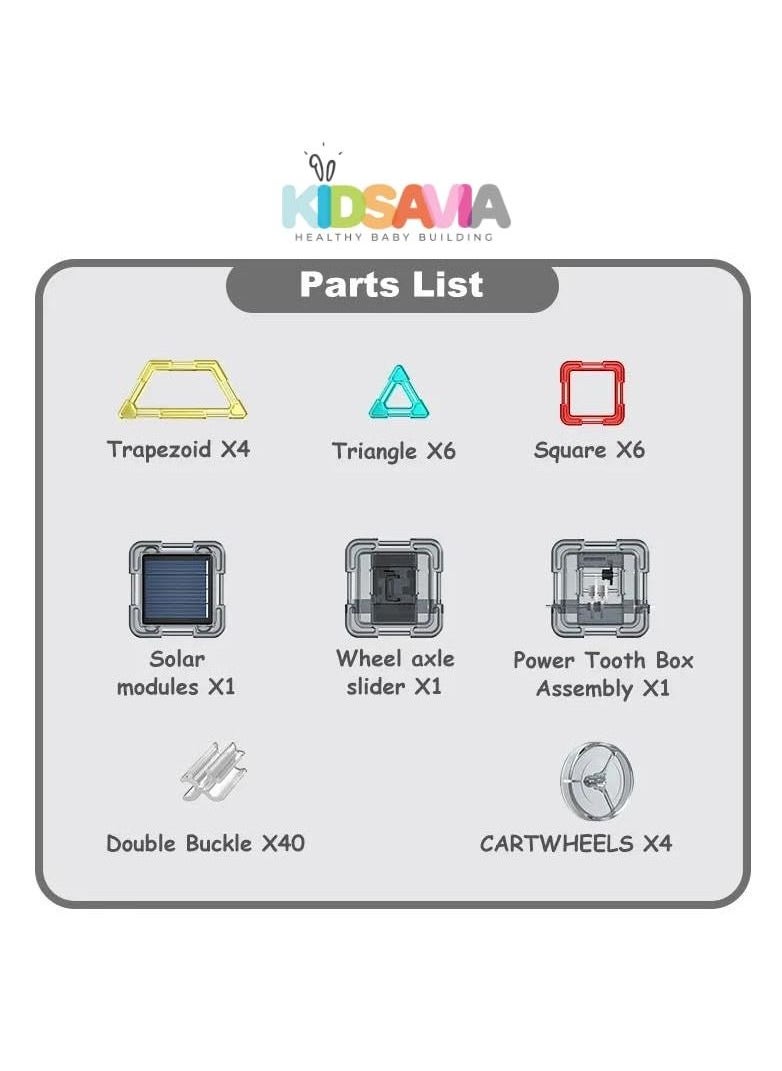 KIDSAVIA Solar Toy Car Building Blocks - Solar Toys - Solar Toys Gift - Learning and Development Kids Games STEM Toys Gift for Boys Girls  - Image 5