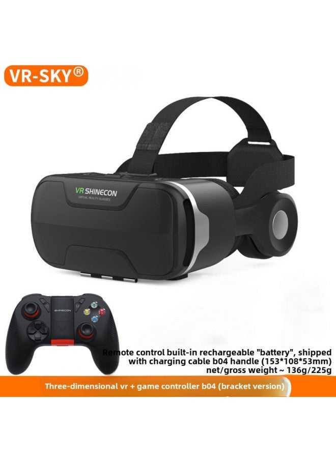 Thousand Magic Mirror 4 Generation Four VR Virtual Reality Glasses Head-mounted Game Helmet Manufacturers 3d Movie Mobile Phone-Color:Upgraded Version + Game Controller S01 - Image 1