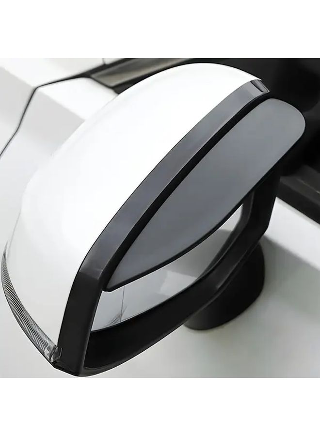 Black Frame Anti Rain Mirror Covers Enhanced Visibility Easy Install For Most Cars - Image 3