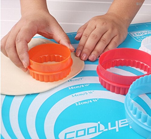 NELXULAS NELPLA Two Side Round Cookie Cutters,Biscuit Cutters and Fondant cake Cutters, Set of 6 PCS, Assorted color - Image 2
