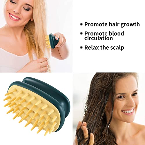 Mockery Hair Scalp Massager Shampoo Brush with Soft Bristles Silicone Scrubber, Hair Massager, Dandruff Comb, Scalp Exfoliator for Hair Growth, Dandruff Removal,Hair Clean & Head Relax (Yellow) - Image 4