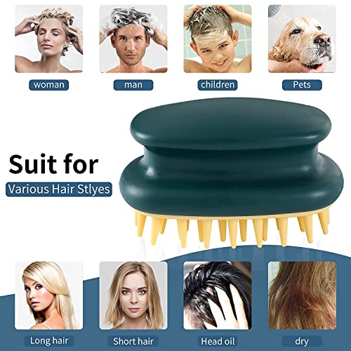 Mockery Hair Scalp Massager Shampoo Brush with Soft Bristles Silicone Scrubber, Hair Massager, Dandruff Comb, Scalp Exfoliator for Hair Growth, Dandruff Removal,Hair Clean & Head Relax (Yellow) - Image 5