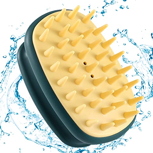 Mockery Hair Scalp Massager Shampoo Brush with Soft Bristles Silicone Scrubber, Hair Massager, Dandruff Comb, Scalp Exfoliator for Hair Growth, Dandruff Removal,Hair Clean & Head Relax (Yellow) - Image 1