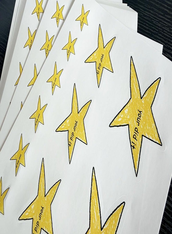 lovielf 220 Pcs Your Did It Star Meme Sticker Bulk Funny Gold Star Decal Motivation Positive Waterproof Vinyl Sticker for Coworkers Student Gag Graduation Gifts Laptop Bottle Phone Cars - Image 3