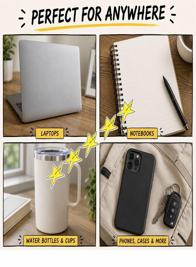 lovielf 220 Pcs Your Did It Star Meme Sticker Bulk Funny Gold Star Decal Motivation Positive Waterproof Vinyl Sticker for Coworkers Student Gag Graduation Gifts Laptop Bottle Phone Cars - Image 4