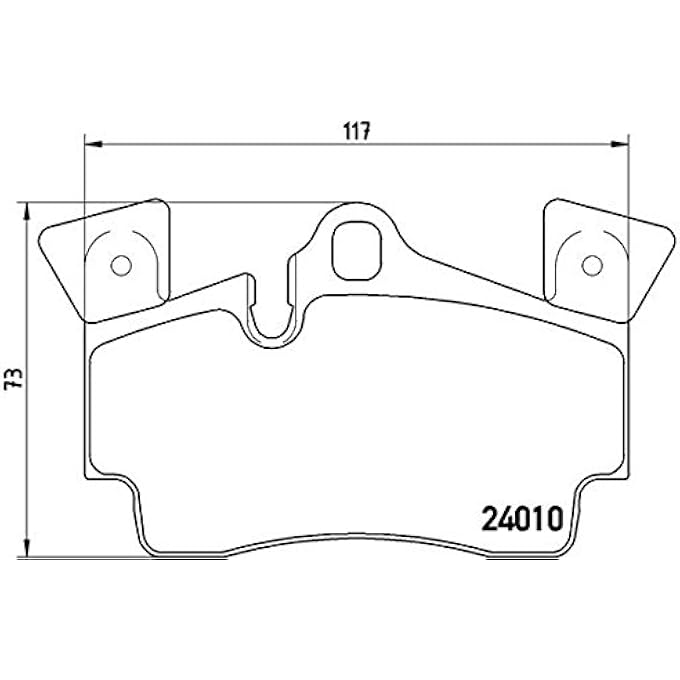 Brembo P85088 Rear Disc Brake Pad  Set of 4 - Image 2