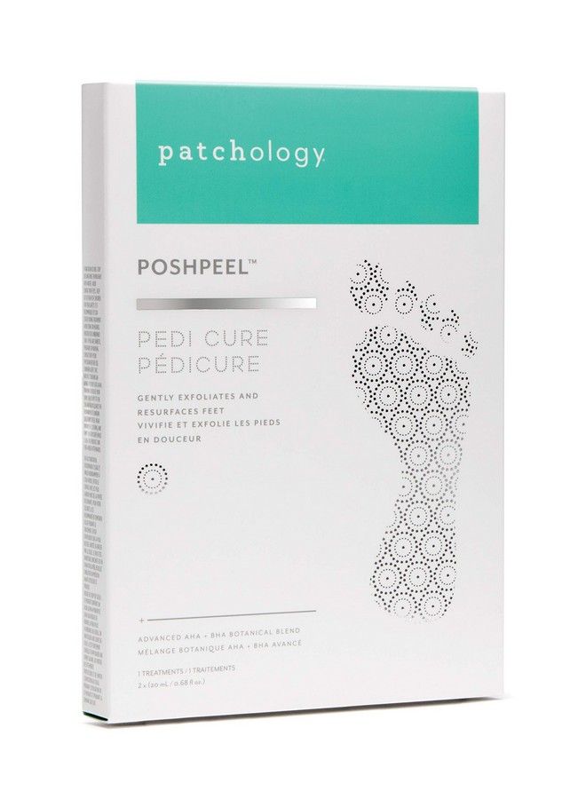 Patchology Poshpeel Pedi Cure Foot Peel Mask Soak Treatment Pedicure Foot Spa Feet Peeling Mask Pedicure Booties W Deep Exfoliation For Babysoft Skin Pedicure Supplies For Foot Care 1 Pair - Image 2