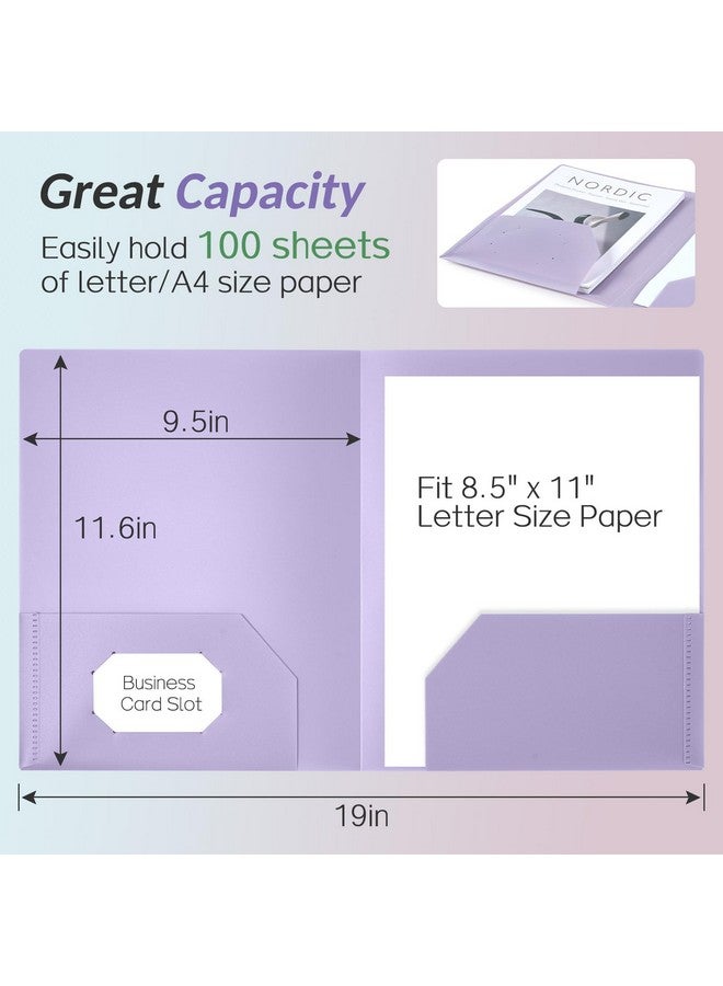 Sooez 6 Pack Pocket Folders With Labels, Heavy Duty Plastic File Folders With Pockets, Pastel Poly Folders For Documents Letter Size, Colored School Offfice Folder Bulk, Back To School Supplies - Image 4