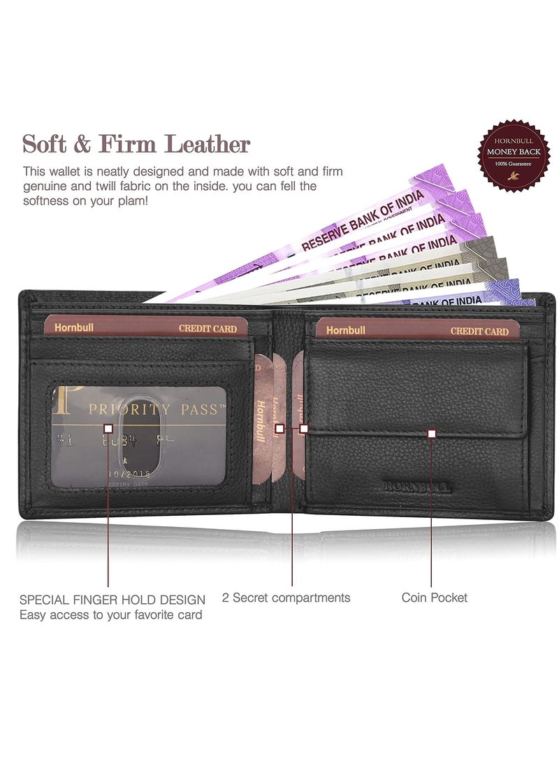HORNBULL - Leather Maddison Black Rfid Blocking Wallet for Men's | Wallets Men's - Image 1