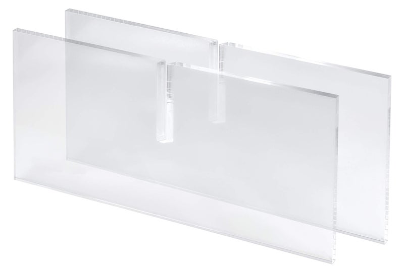 Red Co. Transparent Clear Acrylic Book Holder 2 Piece Reading Stand for Open and Closed Books, Magazines, Textbooks 6" x 11" x 6" - Image 3