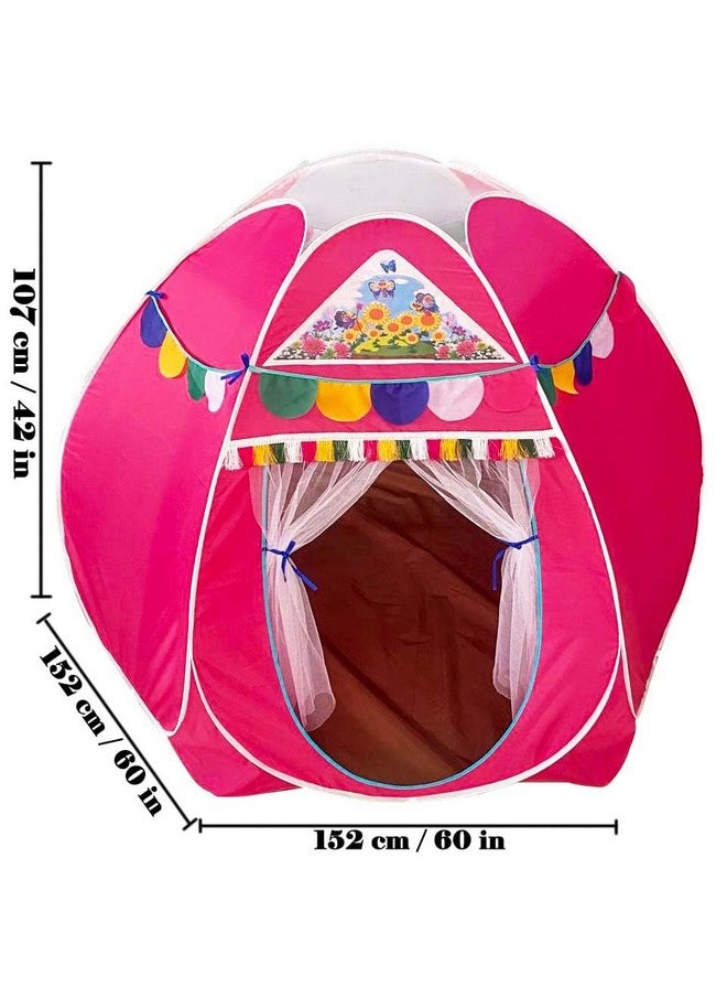 HomeCute Homecute Hexagonal Igloo Type Foldable Pop Up Kids Tent House, Play Tent House for Kids (Jumbo Size-Pink)  - Image 4