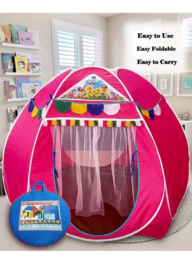 HomeCute Homecute Hexagonal Igloo Type Foldable Pop Up Kids Tent House, Play Tent House for Kids (Jumbo Size-Pink)  - Image 3