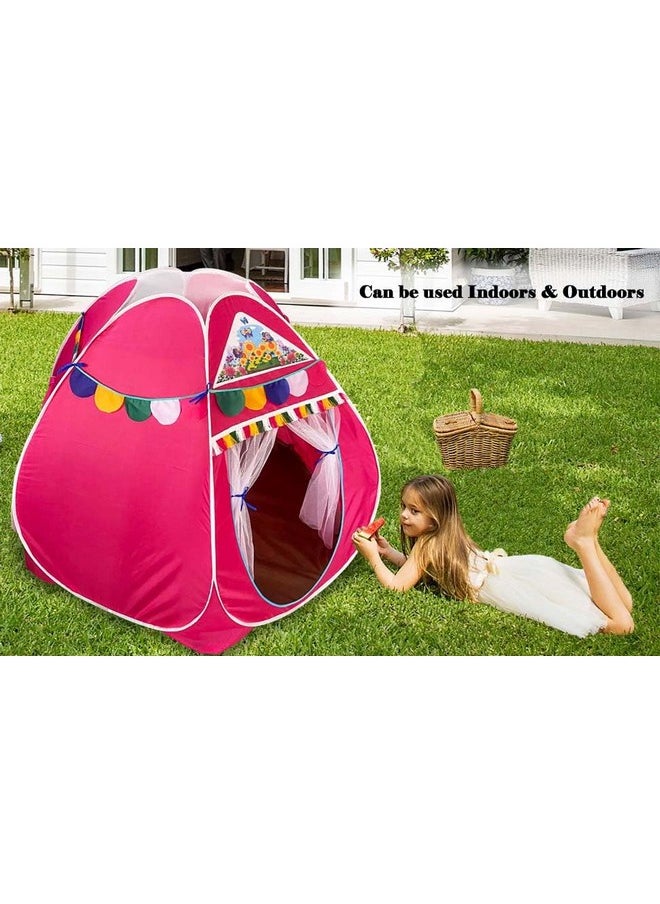 HomeCute Homecute Hexagonal Igloo Type Foldable Pop Up Kids Tent House, Play Tent House for Kids (Jumbo Size-Pink)  - Image 5