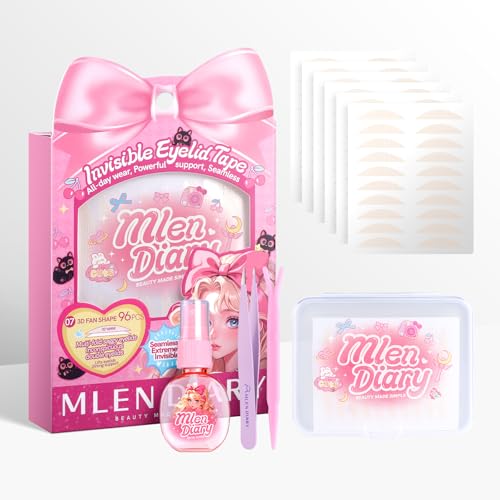 MLEN DIARY Double Eyelid Tape Invisible Eyelid Lifter Strips for Hooded Eyes Droopy Eyelid Lifter Eye Lid Strips with Tools 96P32 6mm - Image 1