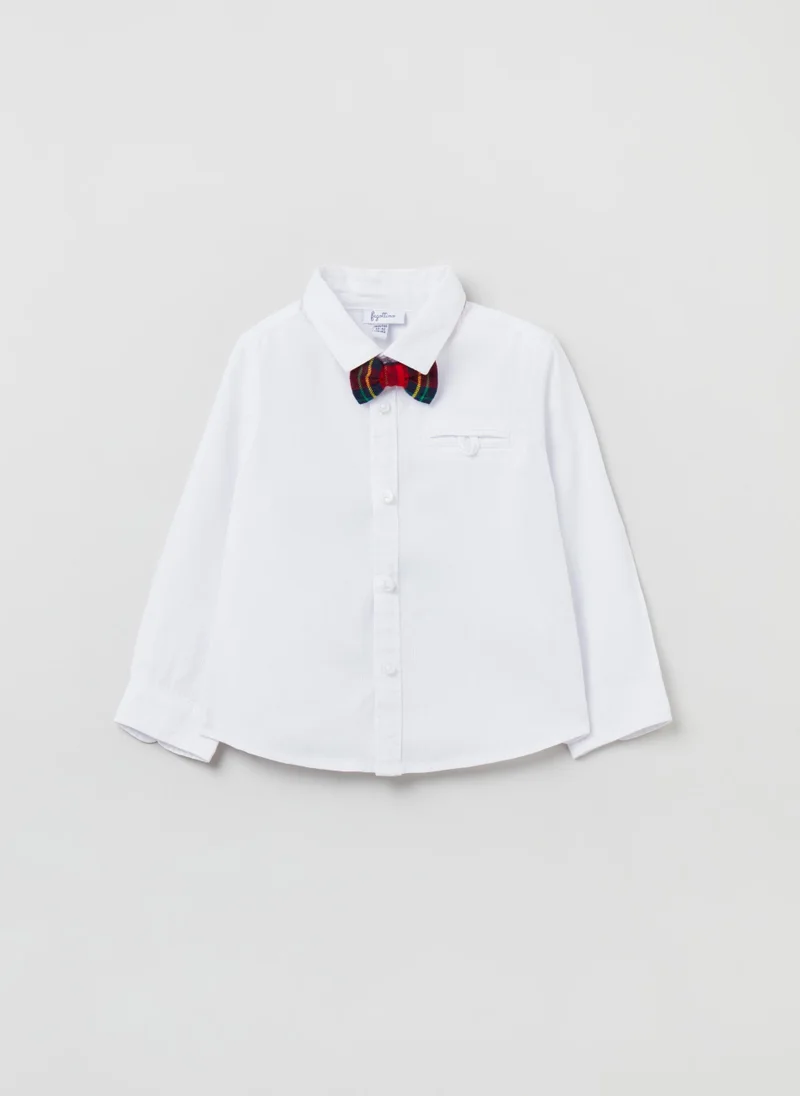 او في اس Ovs Baby Boy  Tartan Bow Tie Shirt