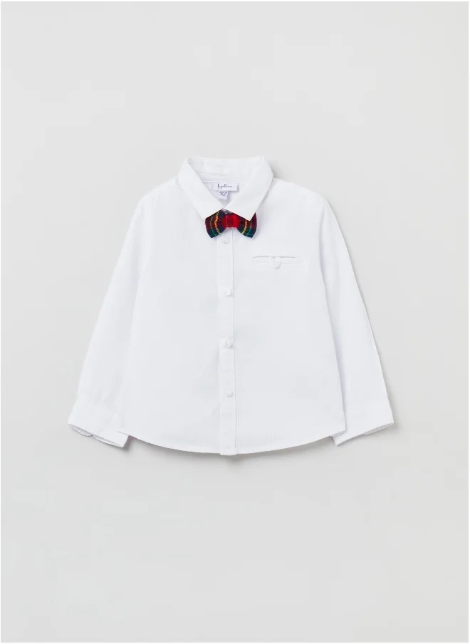 او في اس Ovs Baby Boy  Tartan Bow Tie Shirt