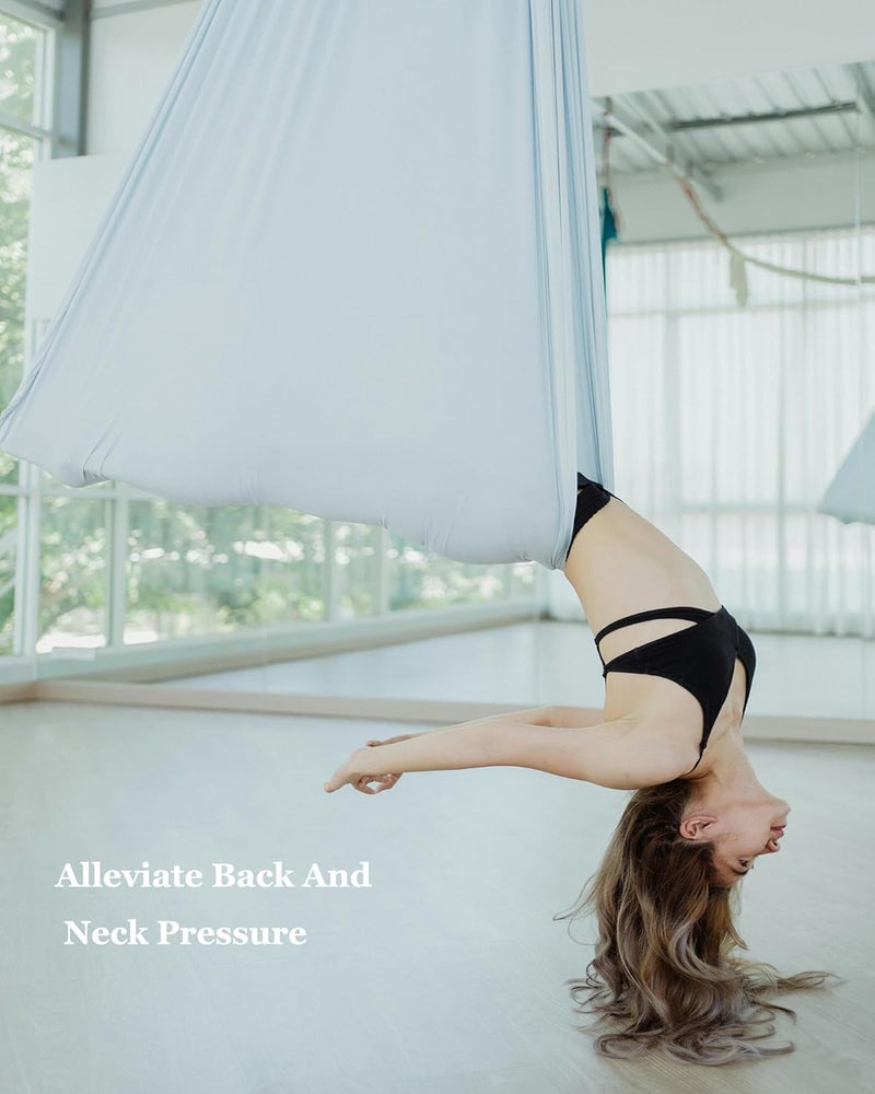 Flife Aerial Silk Yoga Hammock & Swing for yoga Inversion,Strength training,starter hardware kit - Image 3