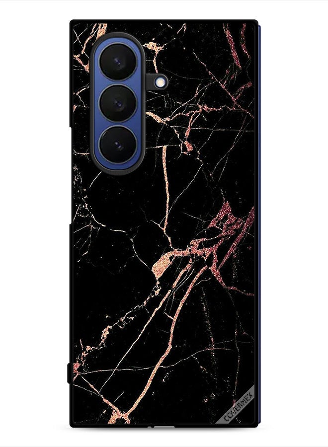 Covernex Samsung Galaxy Z Fold7 Protective Case Cover Cracked Marble Pattern - Image 1