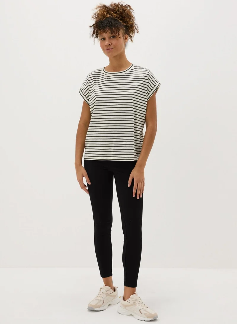 ماتلان Black Denim Look Ankle Length Leggings