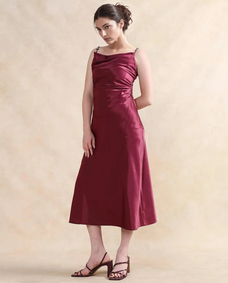 Rareism Women's Satin Slip Dress