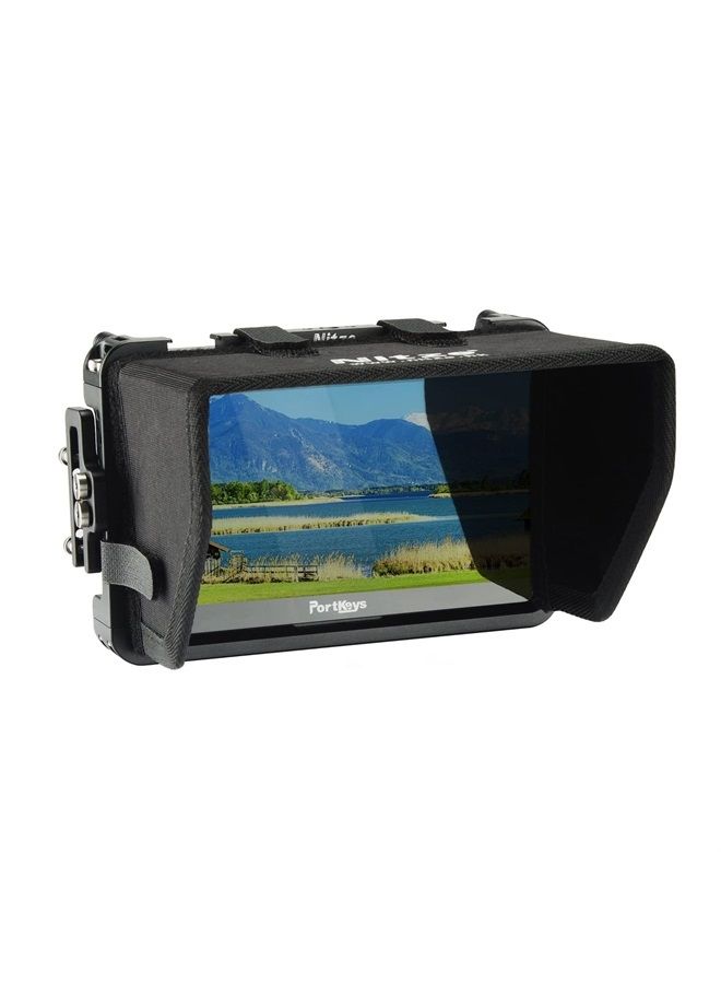 Nitze Cage for PortKeys LH5P / LH5P II 5.5" Monitor with Sunhood and HDMI Cable Clamp - JT-I01B - Image 1