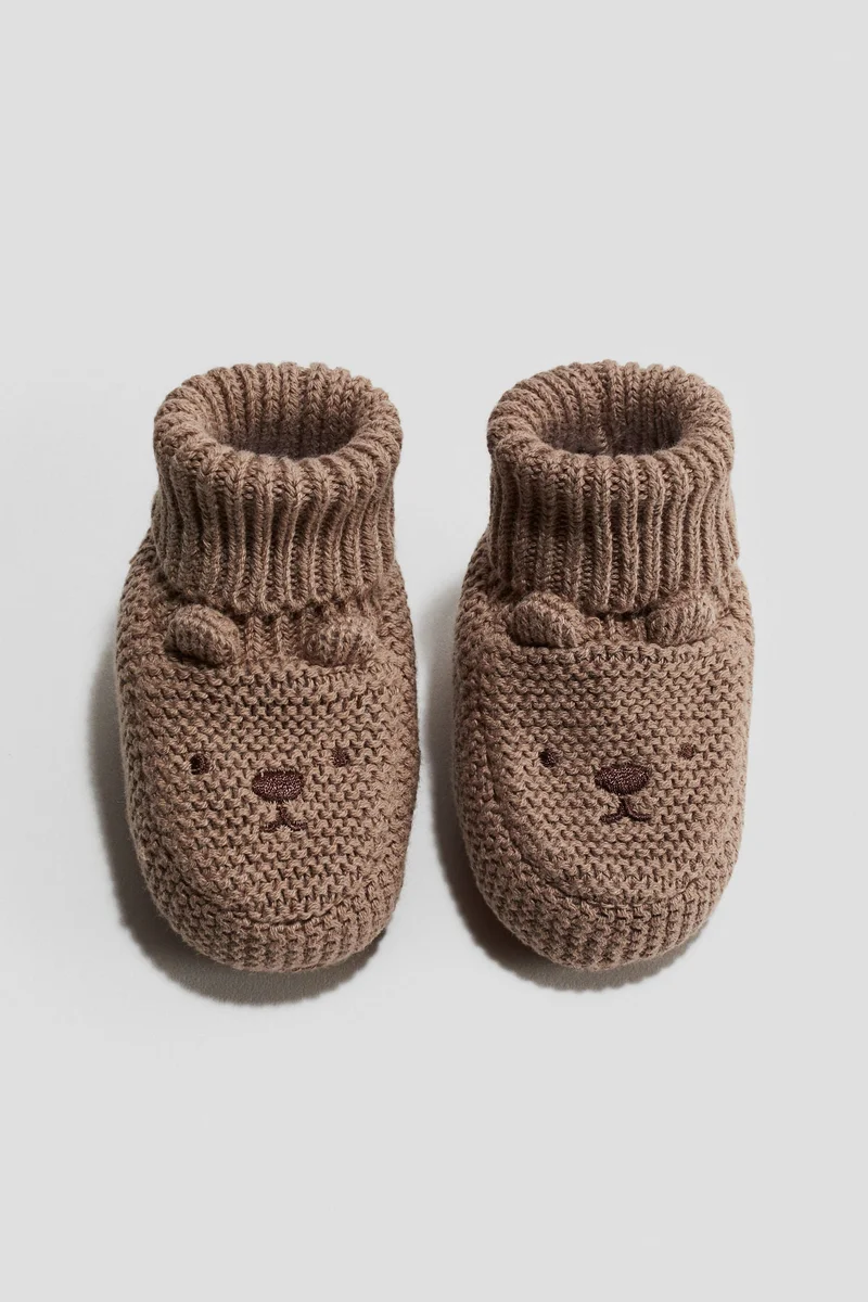 H&M Cotton-knit bootees