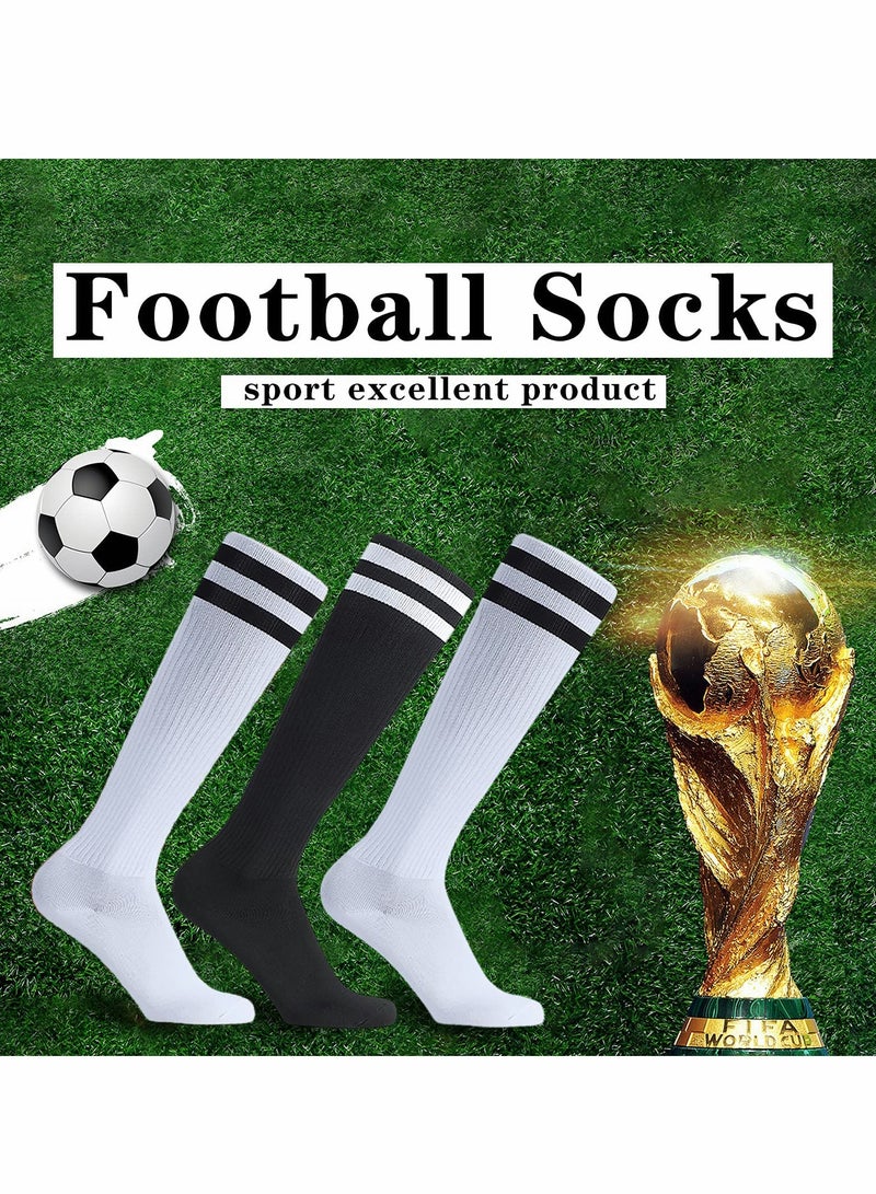 Men's Athletic Soccer Socks - 3 Pairs, Breathable & Moisture-Wicking, One Size Fits All - Image 3