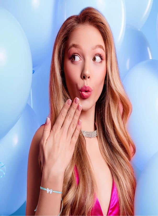 مجموعة ليليافار من 24 سوارًا مضفرًا بتصميم فيونكة، هدية مثالية بكميات كبيرة، حبل مضفر قابل للتعديل، هدية رائعة لحفلات أعياد الميلاد، حفلات التخرج، فرق التشجيع، وأصدقاء الأصدقاء، قابلة للتعديل بين 6-11 بوصة تقريبًا. - Image 4