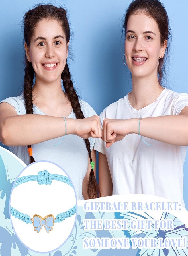 مجموعة ليليافار من 24 سوارًا مضفرًا بتصميم فيونكة، هدية مثالية بكميات كبيرة، حبل مضفر قابل للتعديل، هدية رائعة لحفلات أعياد الميلاد، حفلات التخرج، فرق التشجيع، وأصدقاء الأصدقاء، قابلة للتعديل بين 6-11 بوصة تقريبًا. - Image 5