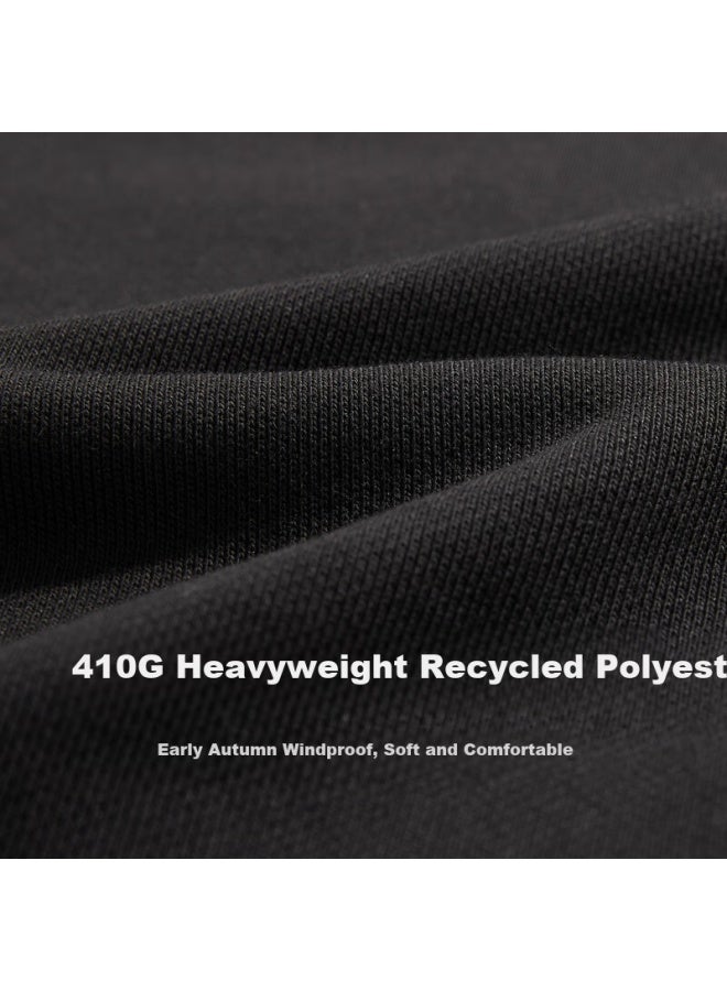 Cabbeen 410g Recycled Polyester Sweatshirt Men’s Side Patch Webbing Winter Autumn Jacket