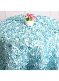 3D Rose Table Cloth Hotel Petal Wedding Cake Table Sign-in Table Layout Table Cloth Circle Diameter 1.2m