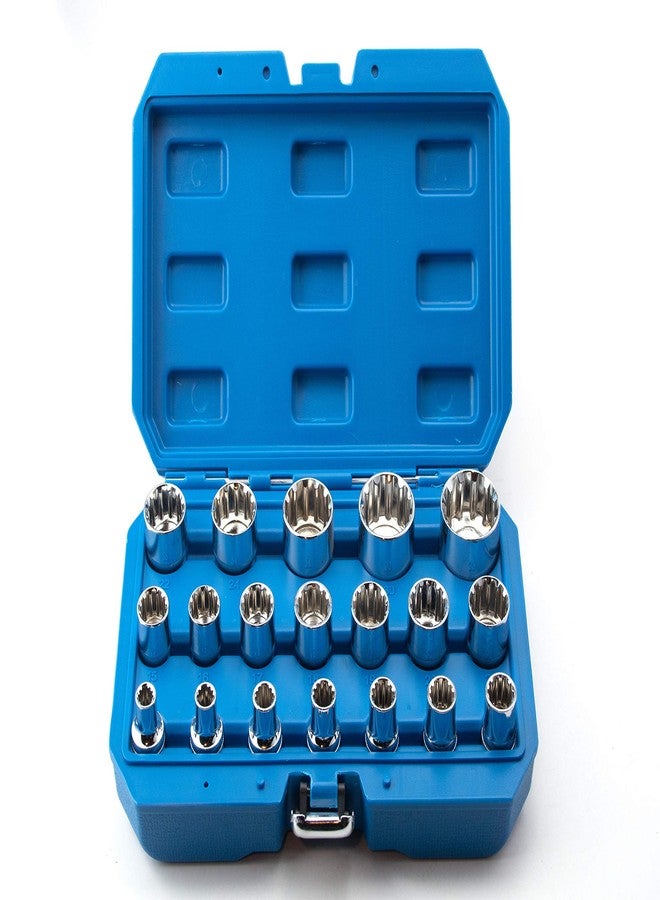 VCT 19 Pc 1/2" Drive Universal Spline Socket Set Metric Socket Tool Set Socket Set Spline Tool… - Image 1