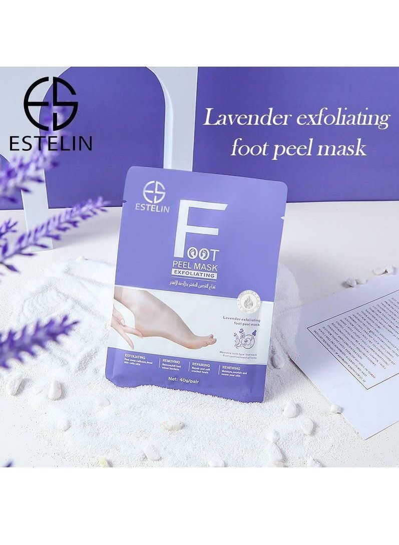 ESTELIN Lavender Exfoliating Foot Peel Mask Spa Socks 40g - Image 4