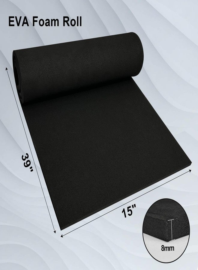 biguphate EVA Foam Sheets Roll Cosplay - 8mm Thick Craft Foam - Black 15" x 39" EVA Foam Sheet (2mm-10mm Thick) - Pliable & Elastic - - Image 2
