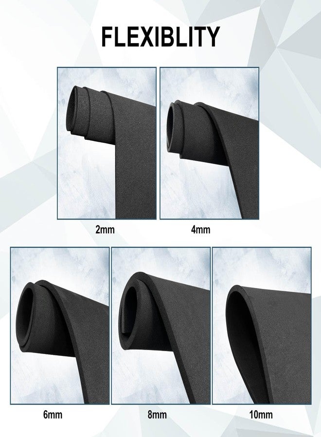 biguphate EVA Foam Sheets Roll Cosplay - 8mm Thick Craft Foam - Black 15" x 39" EVA Foam Sheet (2mm-10mm Thick) - Pliable & Elastic - - Image 5